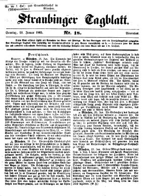 Straubinger Tagblatt Sonntag 22. Januar 1865