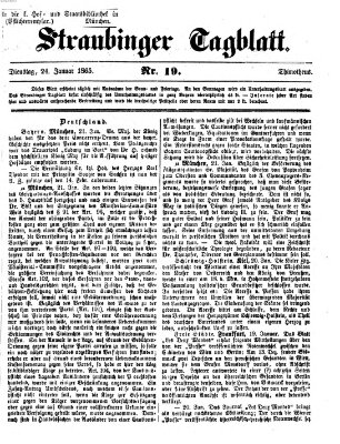 Straubinger Tagblatt Dienstag 24. Januar 1865