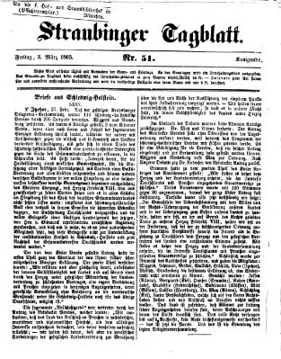 Straubinger Tagblatt Freitag 3. März 1865