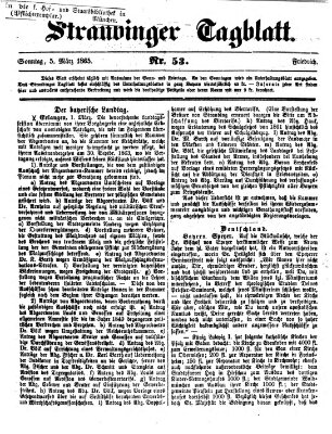 Straubinger Tagblatt Sonntag 5. März 1865