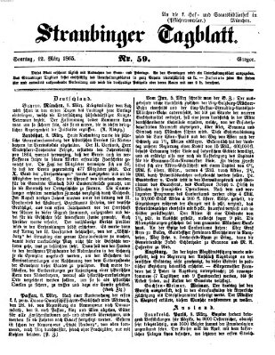 Straubinger Tagblatt Sonntag 12. März 1865