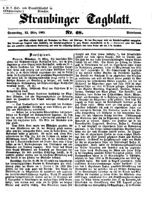 Straubinger Tagblatt Donnerstag 23. März 1865