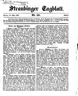 Straubinger Tagblatt Freitag 24. März 1865