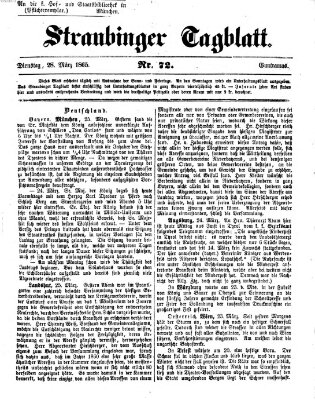 Straubinger Tagblatt Dienstag 28. März 1865