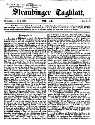 Straubinger Tagblatt Dienstag 11. April 1865