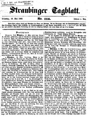 Straubinger Tagblatt Dienstag 16. Mai 1865