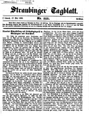 Straubinger Tagblatt Mittwoch 17. Mai 1865