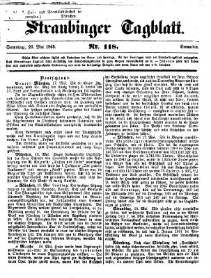 Straubinger Tagblatt Samstag 20. Mai 1865