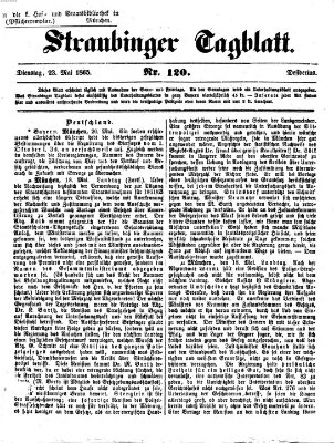 Straubinger Tagblatt Dienstag 23. Mai 1865