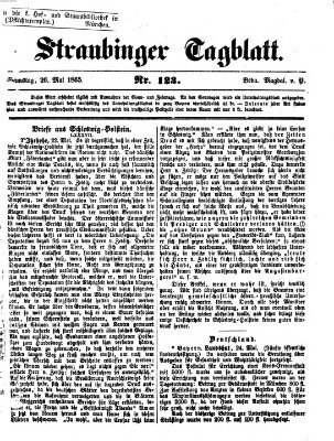 Straubinger Tagblatt Freitag 26. Mai 1865