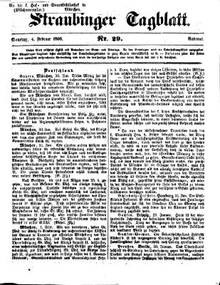 Straubinger Tagblatt Sonntag 4. Februar 1866