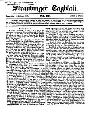 Straubinger Tagblatt Donnerstag 8. Februar 1866