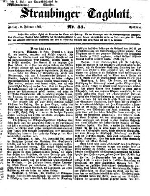 Straubinger Tagblatt Freitag 9. Februar 1866