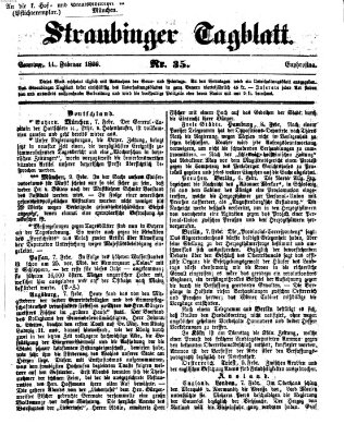 Straubinger Tagblatt Sonntag 11. Februar 1866