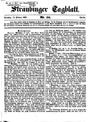 Straubinger Tagblatt Dienstag 13. Februar 1866