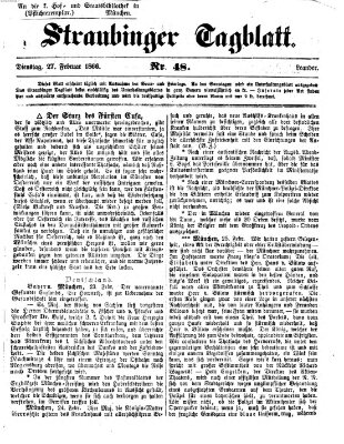 Straubinger Tagblatt Dienstag 27. Februar 1866