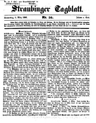 Straubinger Tagblatt Donnerstag 8. März 1866