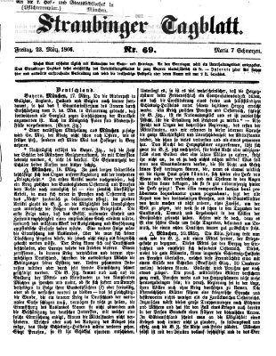 Straubinger Tagblatt Freitag 23. März 1866