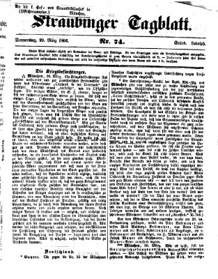 Straubinger Tagblatt Donnerstag 29. März 1866