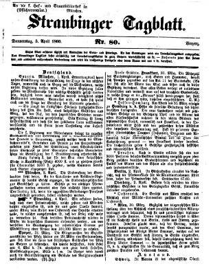 Straubinger Tagblatt Donnerstag 5. April 1866