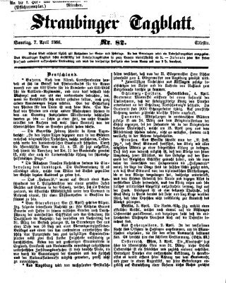 Straubinger Tagblatt Samstag 7. April 1866