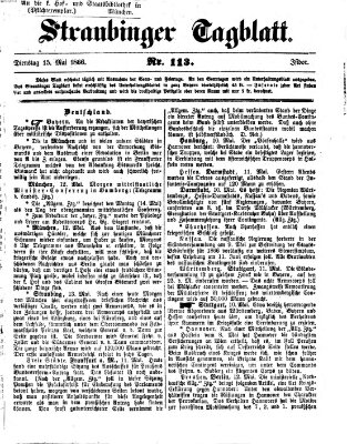 Straubinger Tagblatt Dienstag 15. Mai 1866