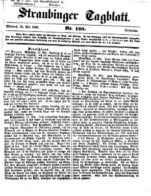 Straubinger Tagblatt Mittwoch 23. Mai 1866