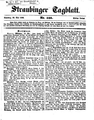 Straubinger Tagblatt Samstag 26. Mai 1866