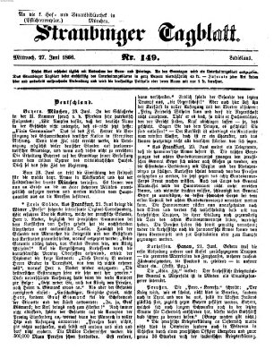 Straubinger Tagblatt Mittwoch 27. Juni 1866