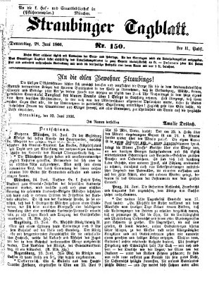 Straubinger Tagblatt Donnerstag 28. Juni 1866