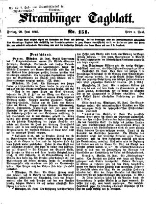 Straubinger Tagblatt Freitag 29. Juni 1866