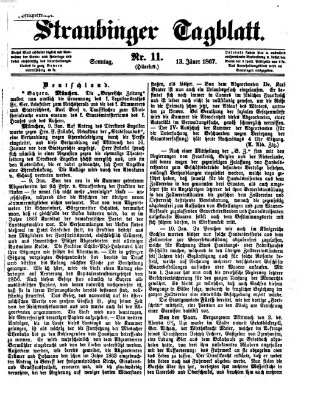 Straubinger Tagblatt Sonntag 13. Januar 1867