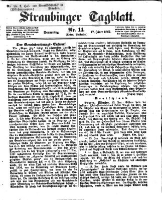 Straubinger Tagblatt Donnerstag 17. Januar 1867