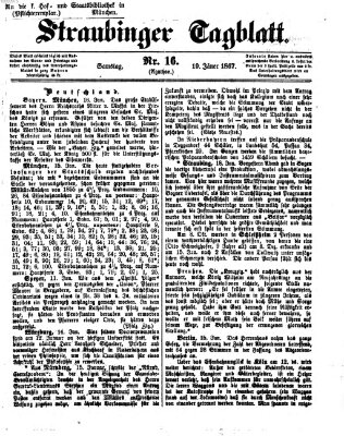 Straubinger Tagblatt Samstag 19. Januar 1867