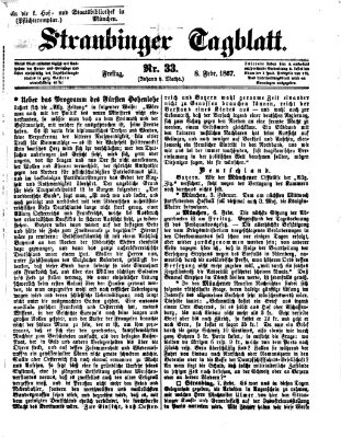 Straubinger Tagblatt Freitag 8. Februar 1867