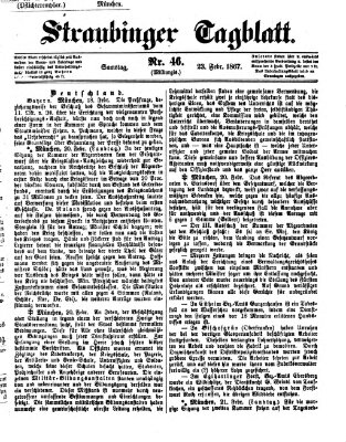 Straubinger Tagblatt Samstag 23. Februar 1867