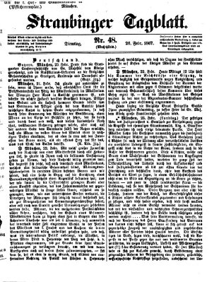 Straubinger Tagblatt Dienstag 26. Februar 1867