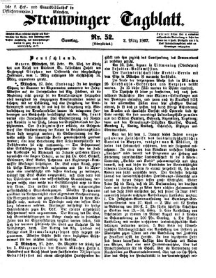 Straubinger Tagblatt Samstag 2. März 1867