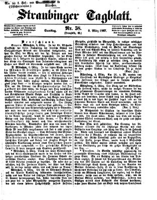 Straubinger Tagblatt Samstag 9. März 1867