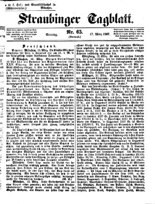 Straubinger Tagblatt Sonntag 17. März 1867