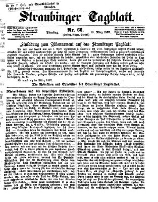 Straubinger Tagblatt Dienstag 19. März 1867