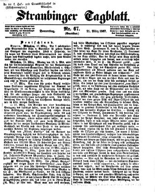 Straubinger Tagblatt Donnerstag 21. März 1867