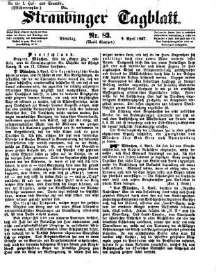 Straubinger Tagblatt Dienstag 9. April 1867