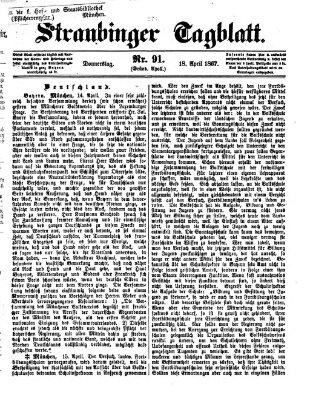 Straubinger Tagblatt Donnerstag 18. April 1867