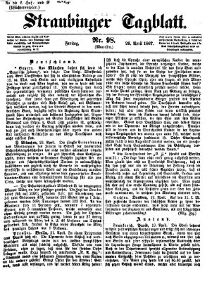 Straubinger Tagblatt Freitag 26. April 1867