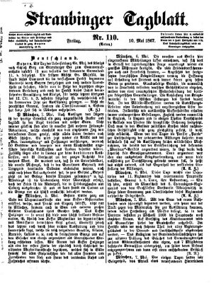 Straubinger Tagblatt Freitag 10. Mai 1867