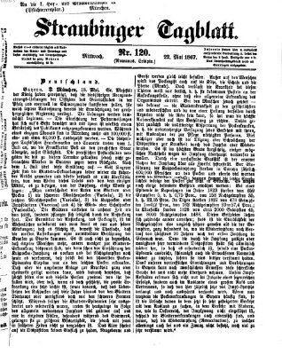 Straubinger Tagblatt Mittwoch 22. Mai 1867