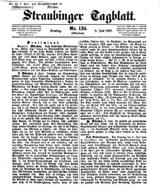 Straubinger Tagblatt Samstag 8. Juni 1867