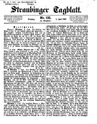 Straubinger Tagblatt Sonntag 9. Juni 1867