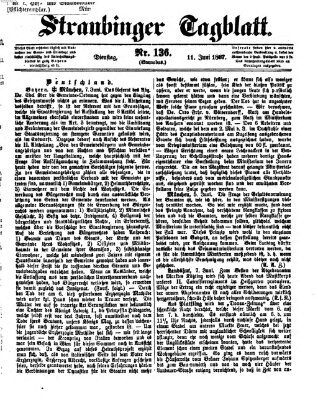 Straubinger Tagblatt Dienstag 11. Juni 1867